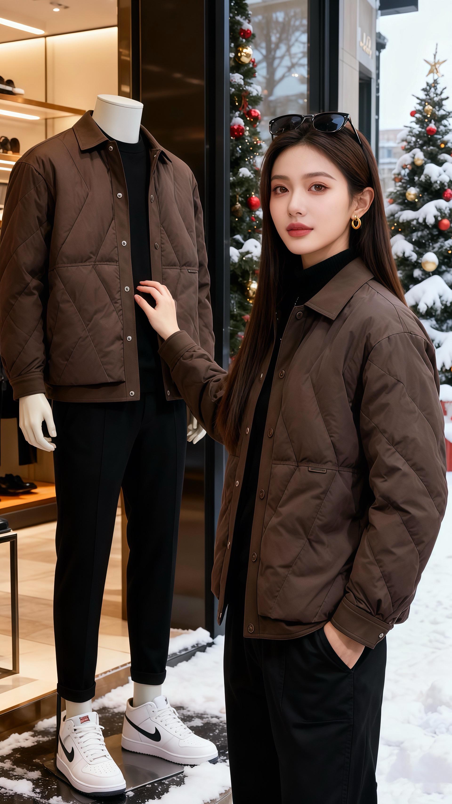 冬雪裹着街景扑在咖啡厅窗上时，我撞进她捧着热拿铁的笑里。  她身上的棕...