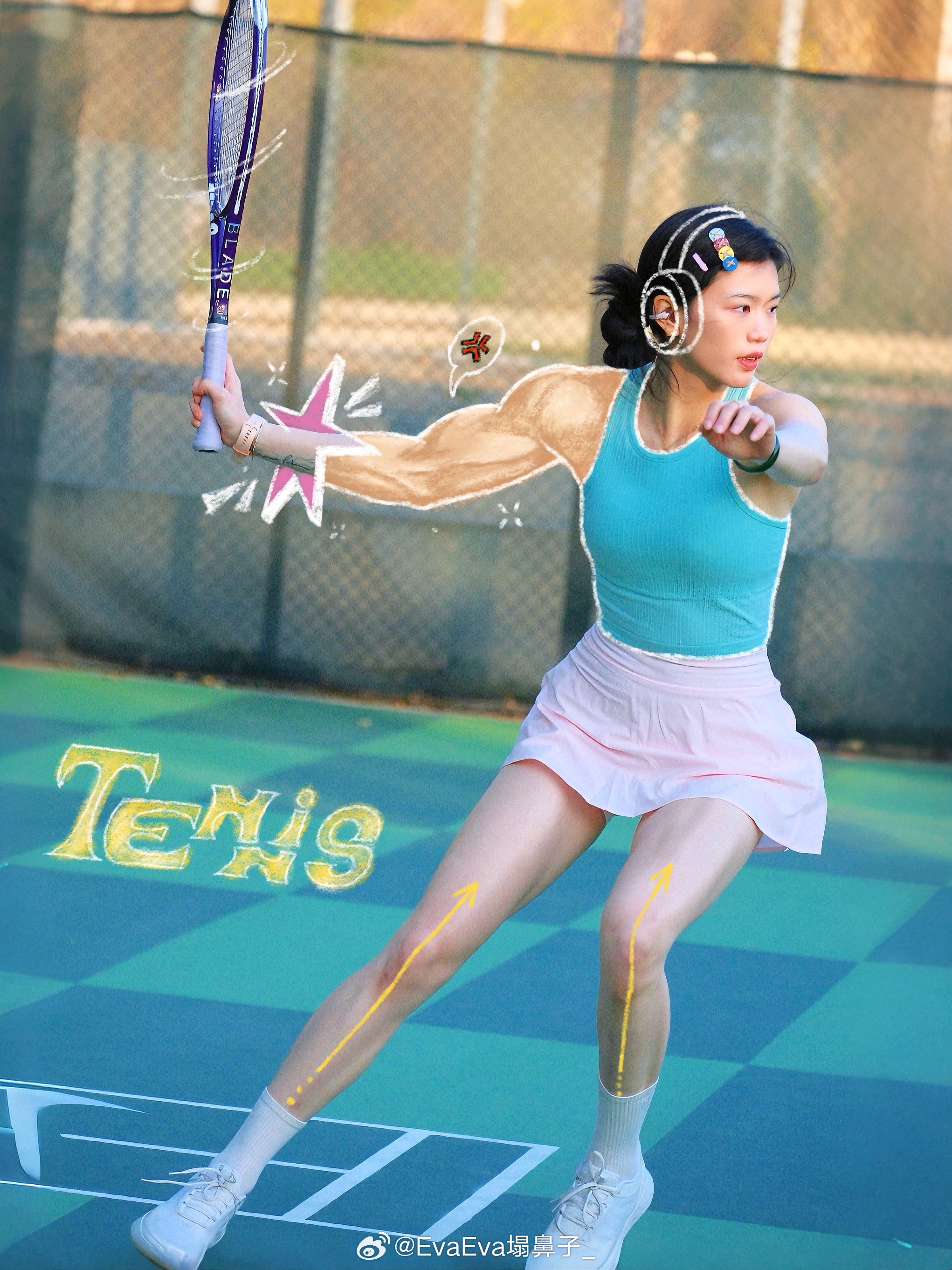 笑死 好喜欢第一张啊我说！夕阳的光和肌肉很搭！！前几日在阿那亚和朋友打球属于是一