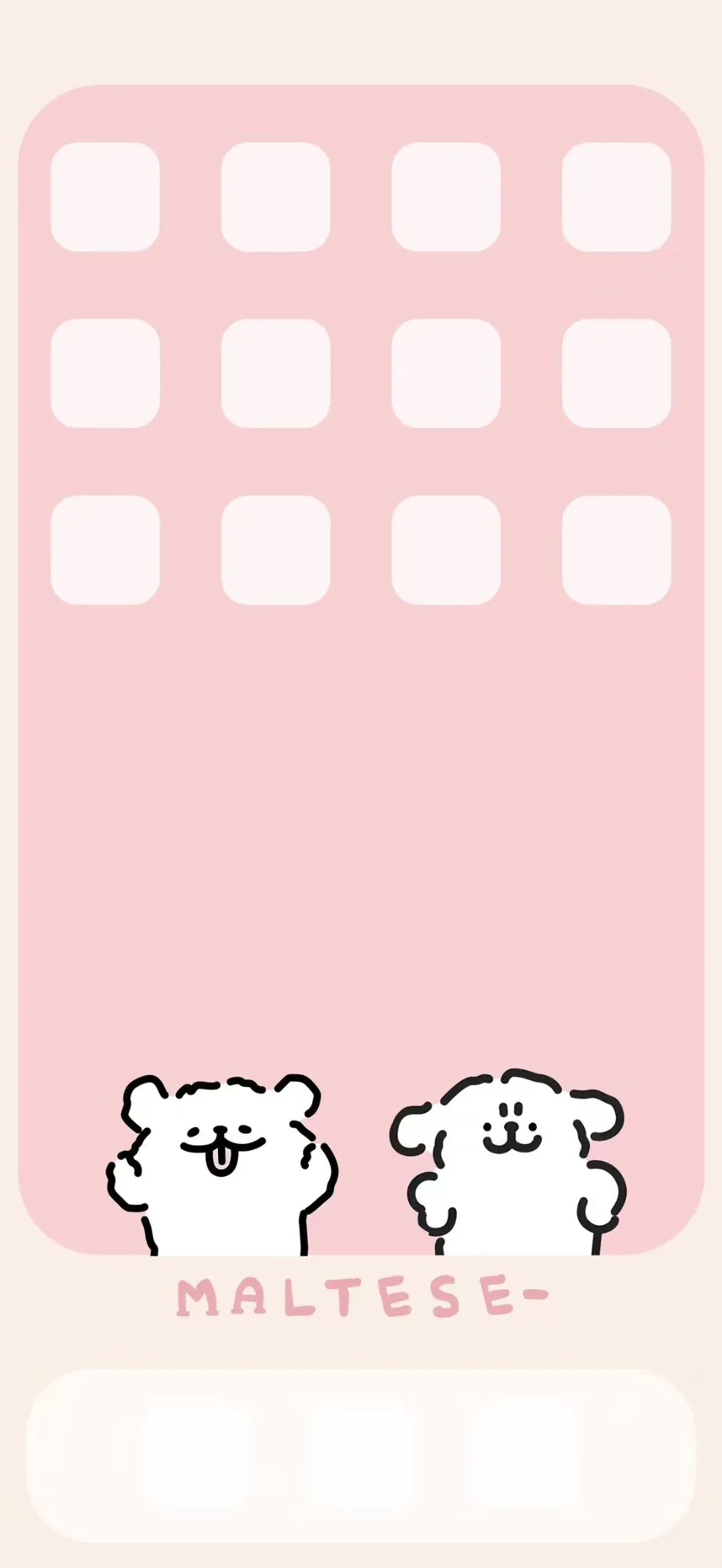 手机壁纸｜iPhone16线条小狗壁纸