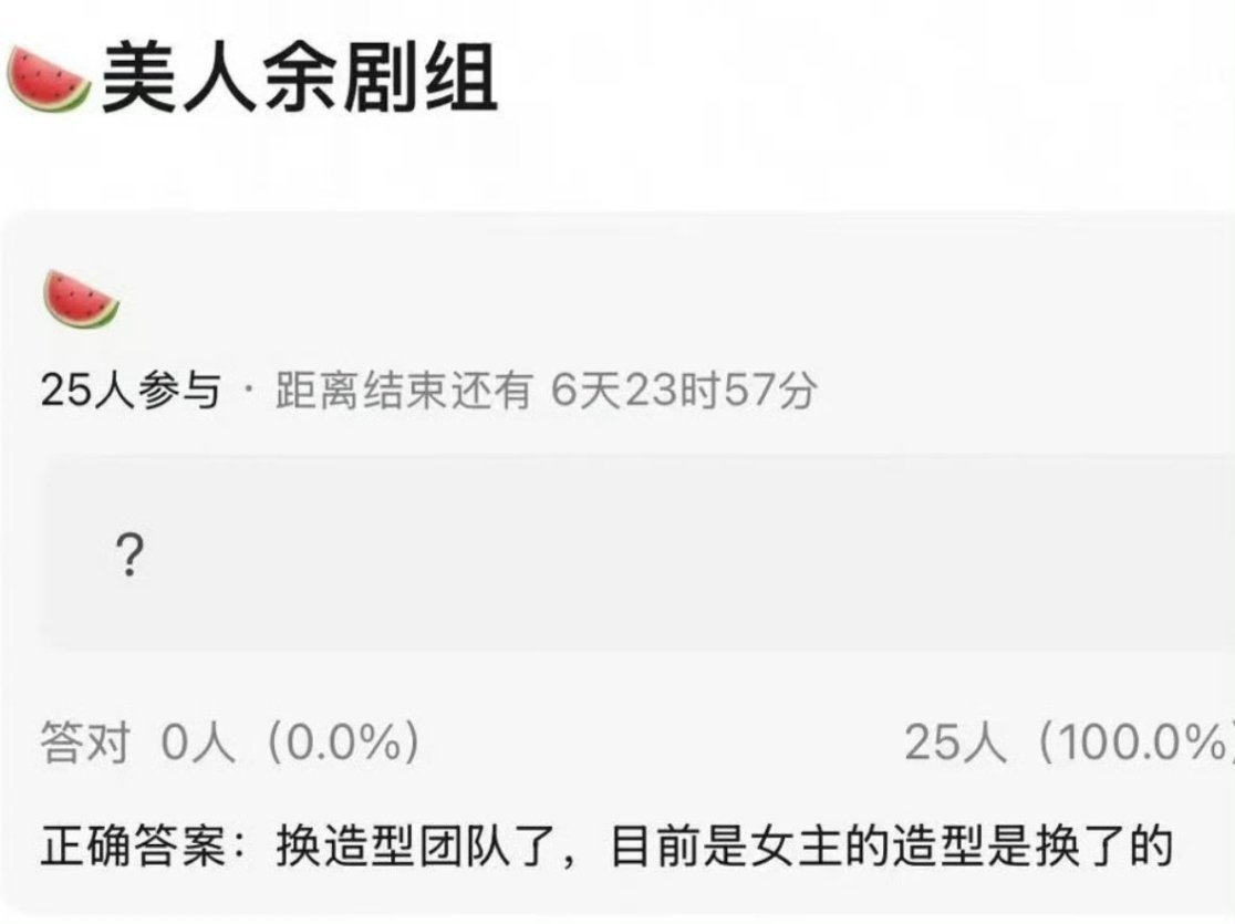 🍉🍉李一桐《美人余》剧组换造型团队了，女主造型会全面调整。其实本来开机也就才