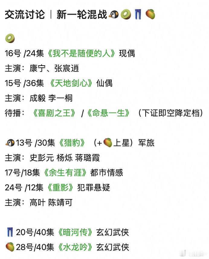 10月基本这些了，🥝的迷雾剧场怎么不做了？以前觉得老好看了！ ​​​
