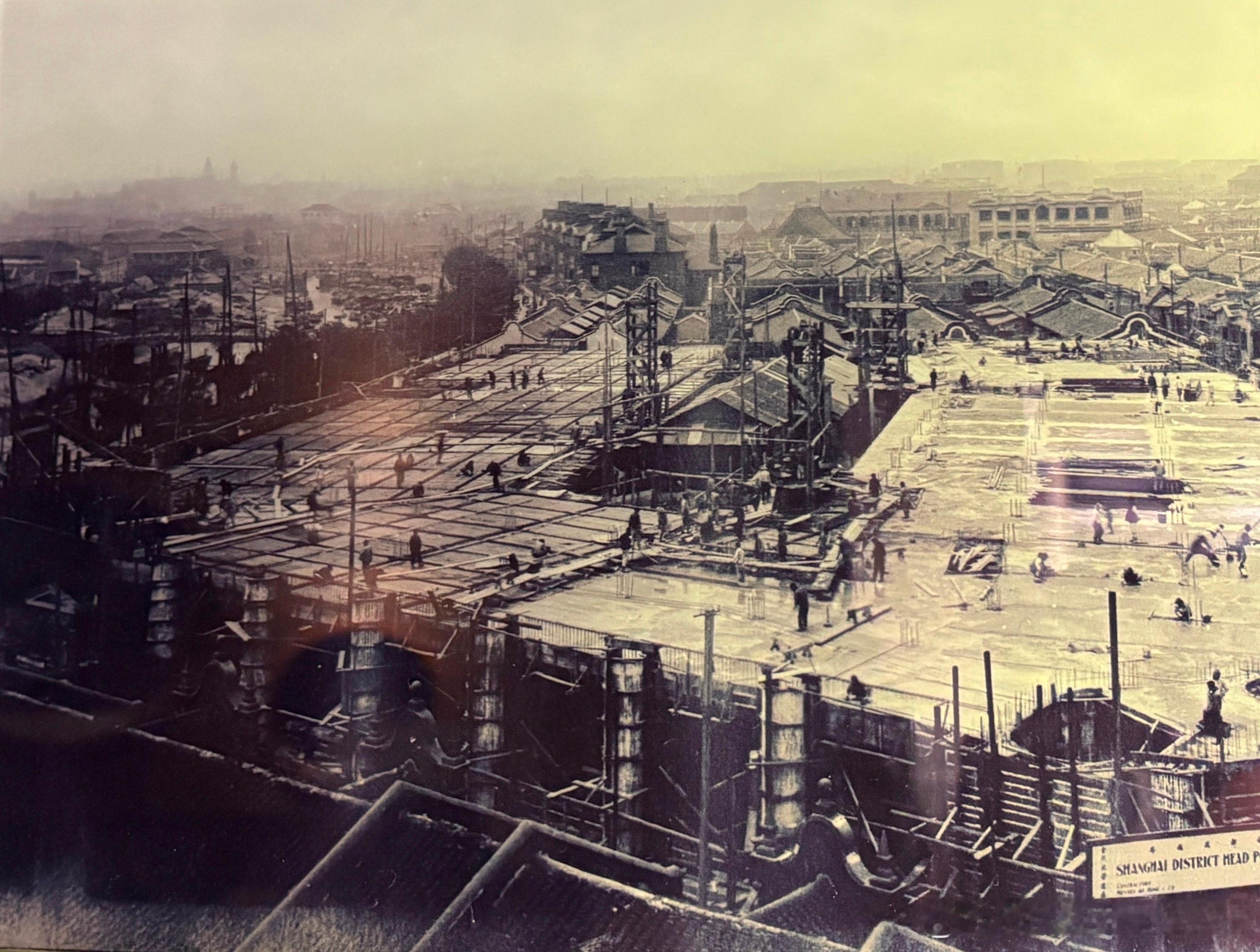 1922年建造中的上海邮政大楼