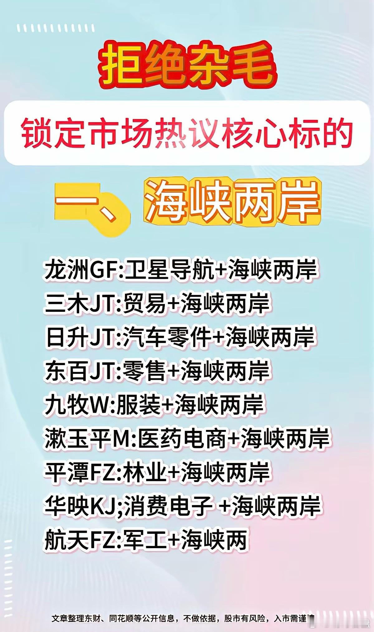 11.17周一  市场热点方向汇总！1.海峡两岸反复活跃2.医药，流感3.电池链