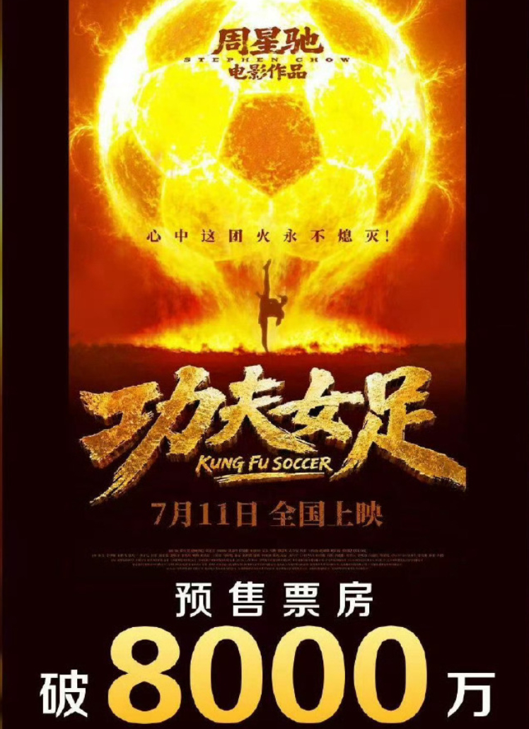 功夫女足票房表现 就算有人说烂片，我也会买票支持周星驰，他可是陪伴了我整个青春期