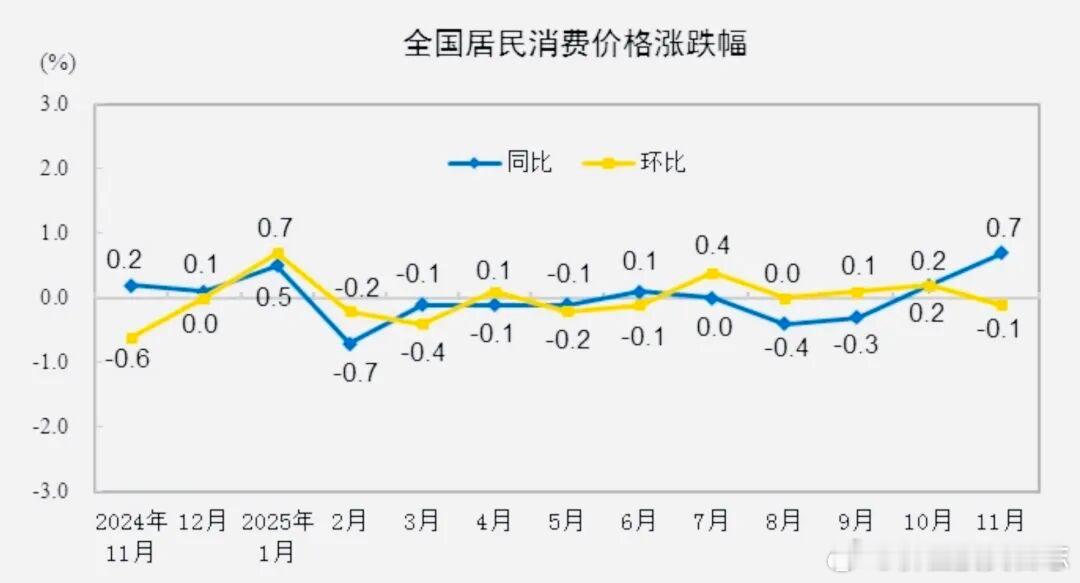 价值投资日志 统计局发布11月CPI和PPI数据：居民消费价格指数CPI同比上升