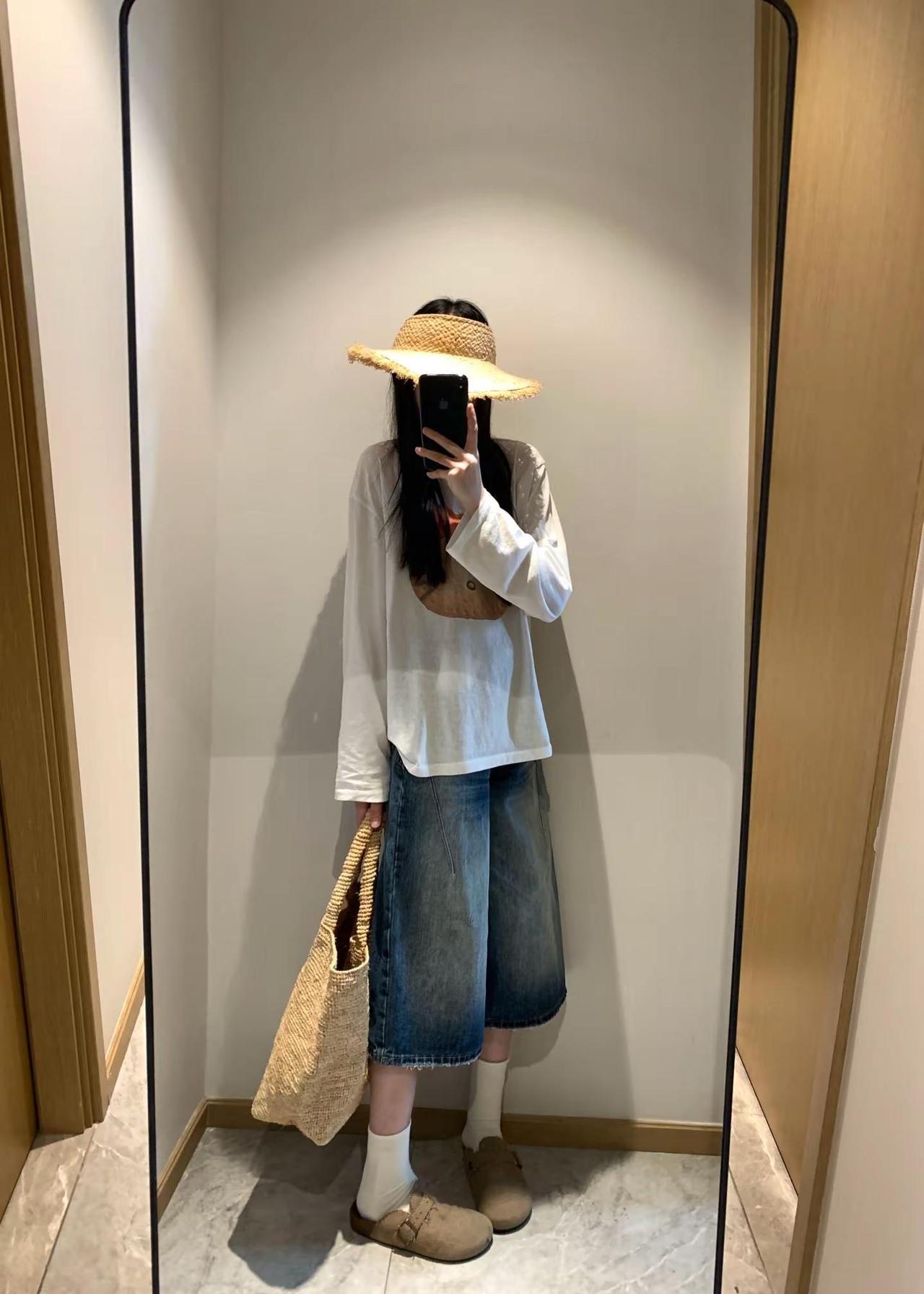 今日穿搭ootd 创作者中心 创作灵感 宽松慵懒透气上衣 中裤