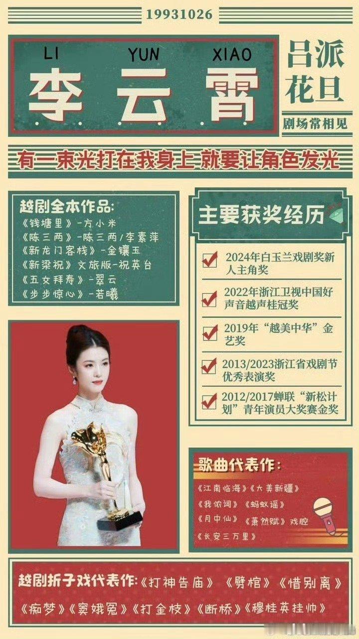 李云霄官宣加盟2025山东春晚  李云霄加盟山东春晚，惊喜连连！她的越剧表演独具