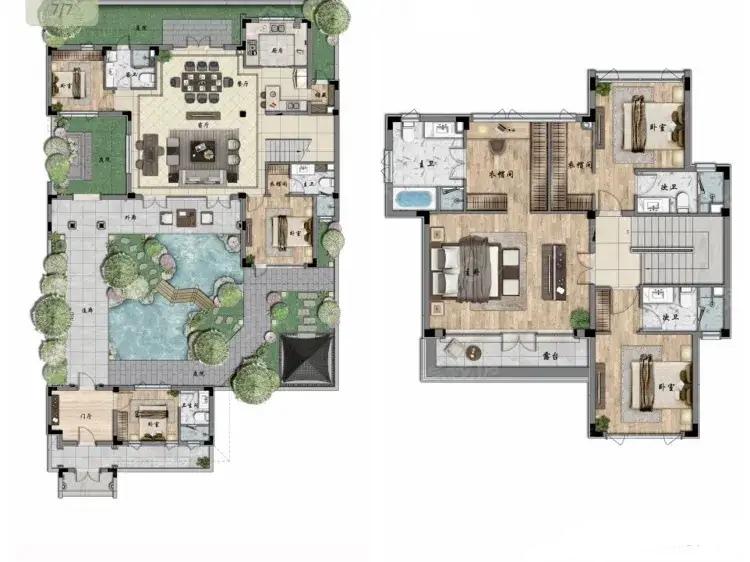 江湖路远，总要一个归处。这套合院，就是给江湖人留的温柔乡。
 
一层是厅堂，客厅