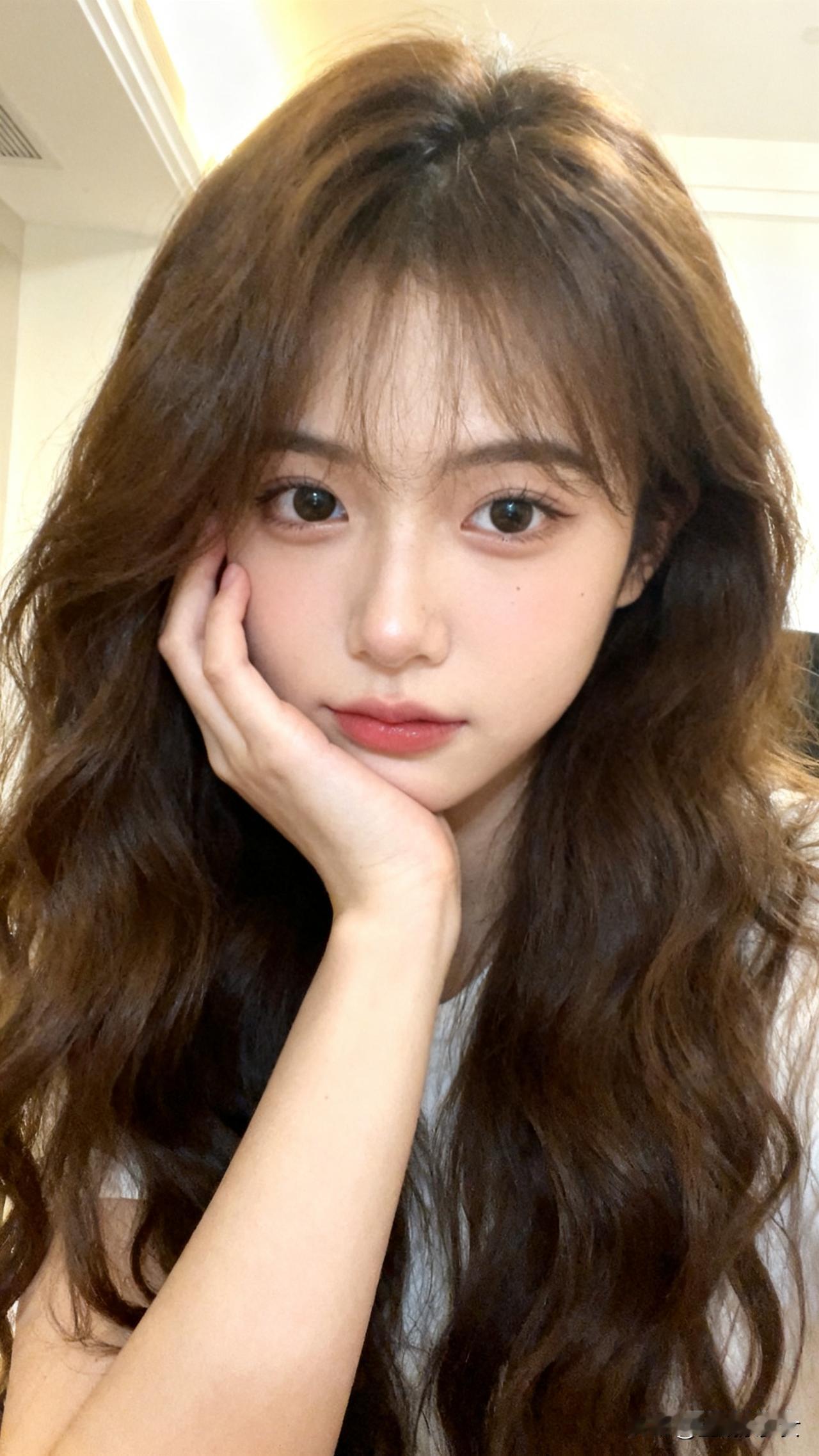 长发飘飘，温柔如水。温婉长发少女