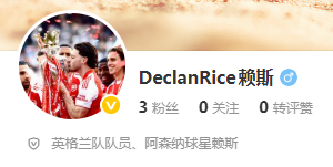 星聚世界杯赖斯入驻微博 欢迎