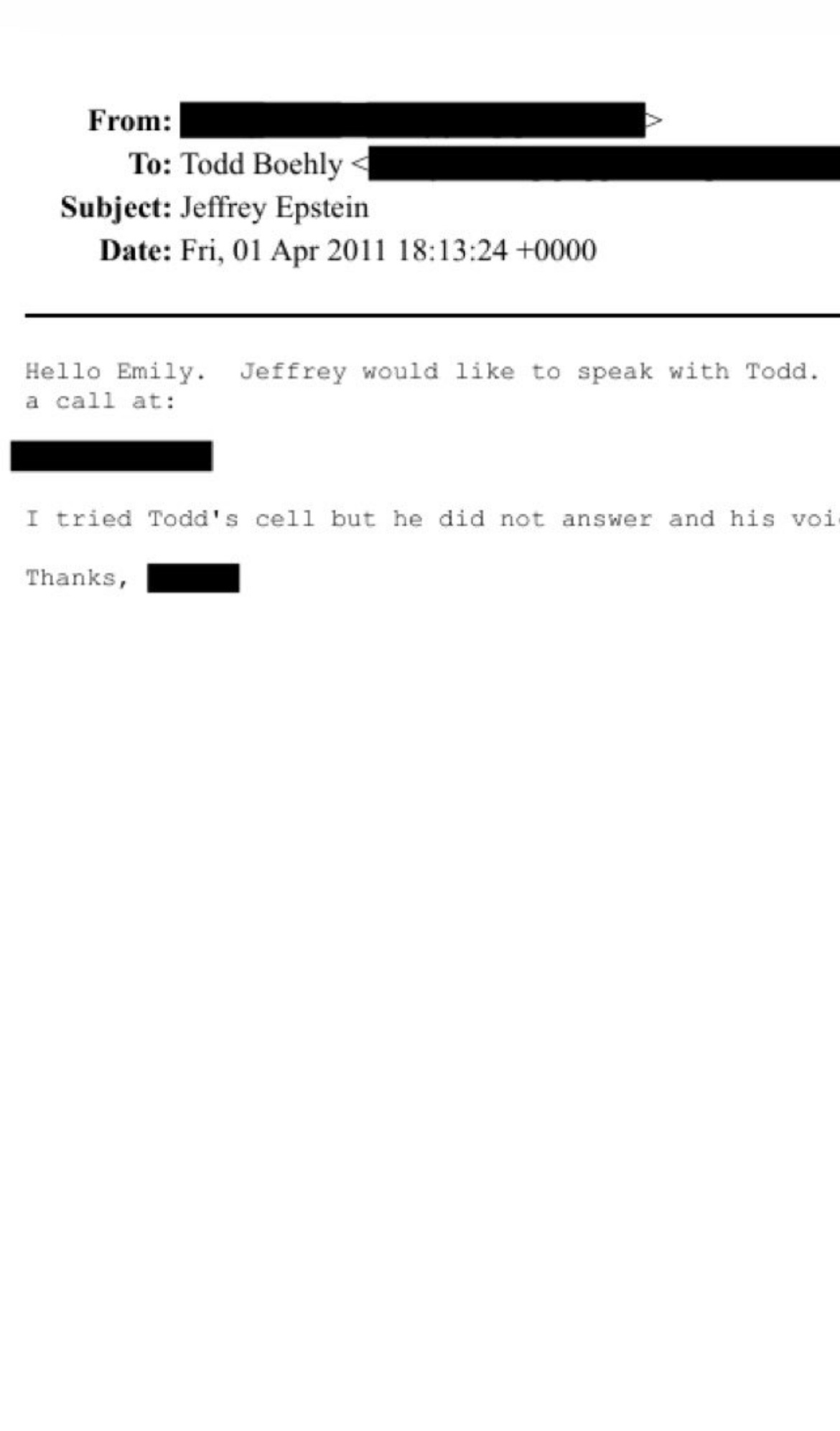 Roman/Todd name found in Epstein files. 