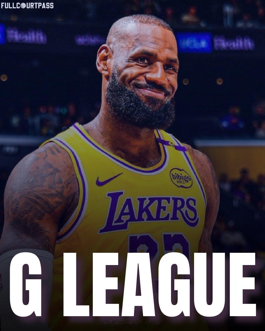 Shams：勒布朗-詹姆斯今天被分配到球队的NBA发展联盟附属球队——南湾湖人队