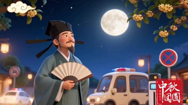 当苏东坡遇上高速公安，以千古诗词话中秋平安 #中秋#交通安全