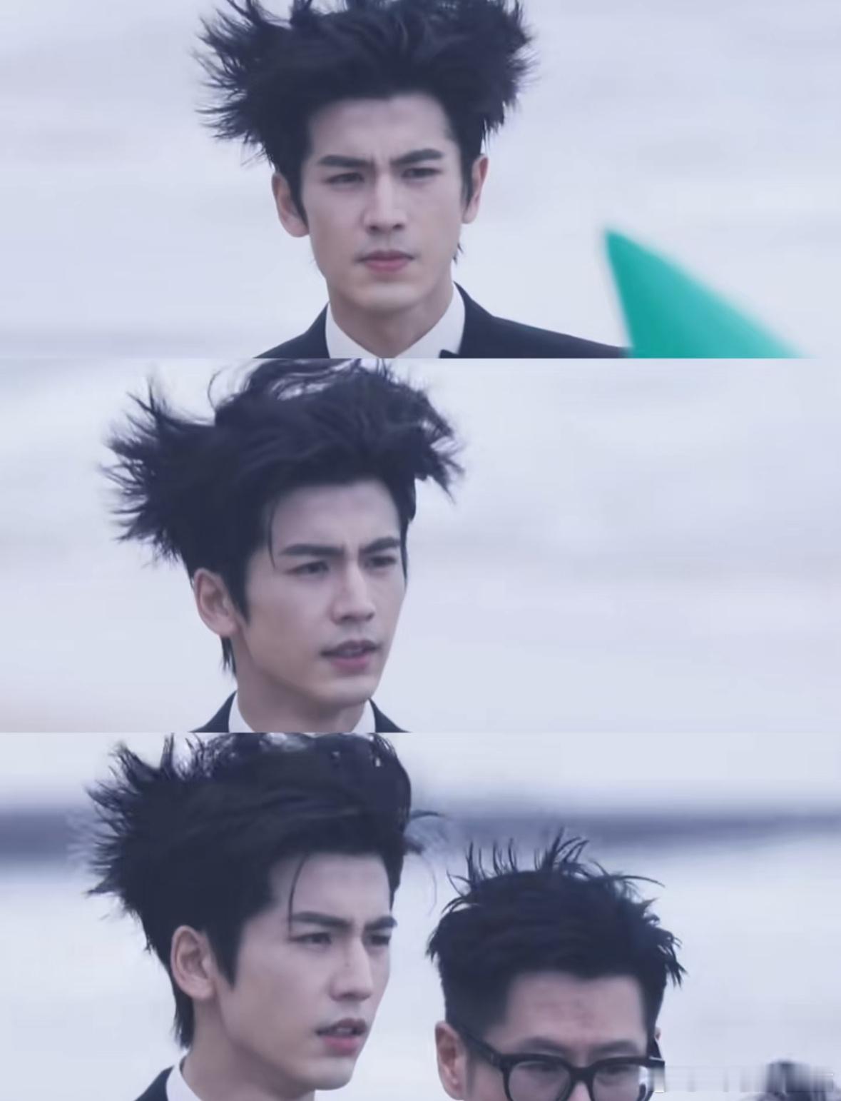 每根头发都有自己想去的地方 虽然但是张凌赫依旧很帅气，此男是神 ​​​