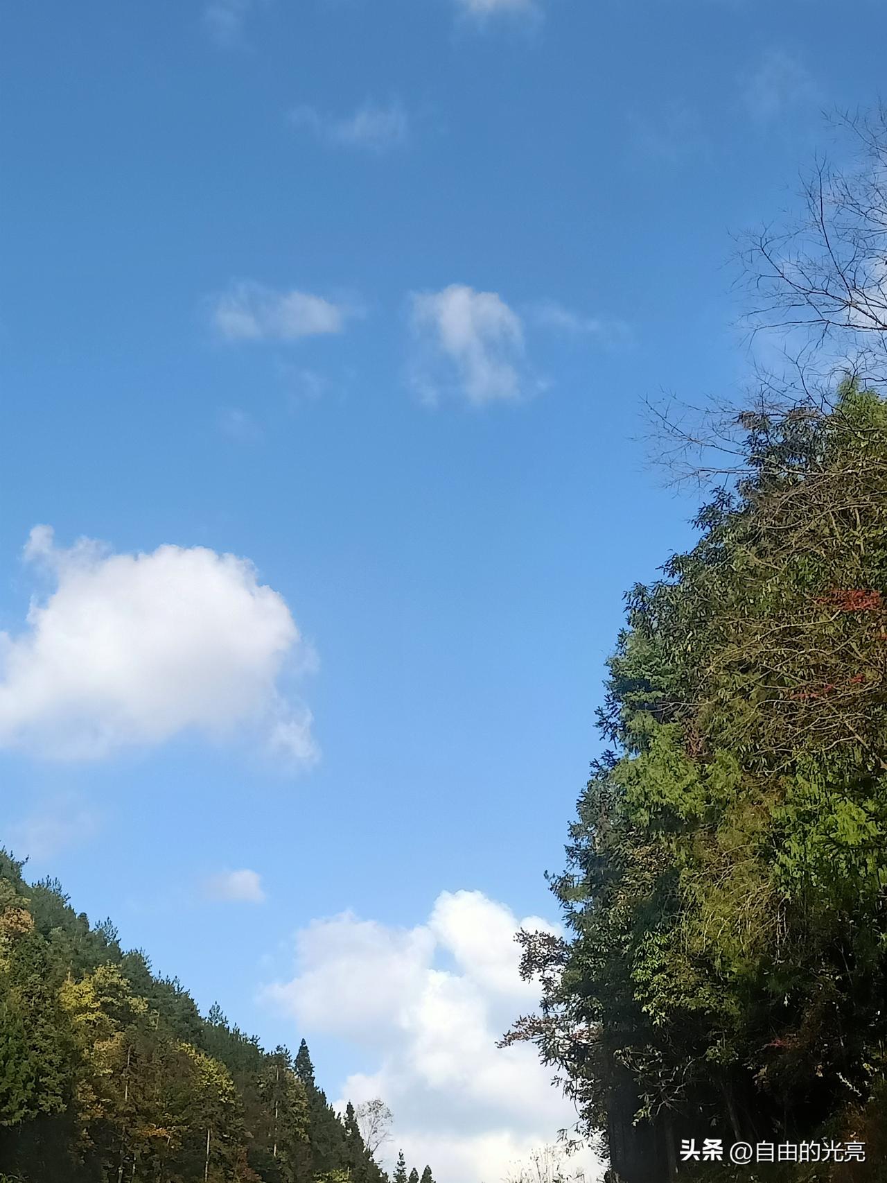 自从盘古开天地，这蓝天和白云就是天生的绝配，没有蓝天作背景，那云还叫云吗？
在此