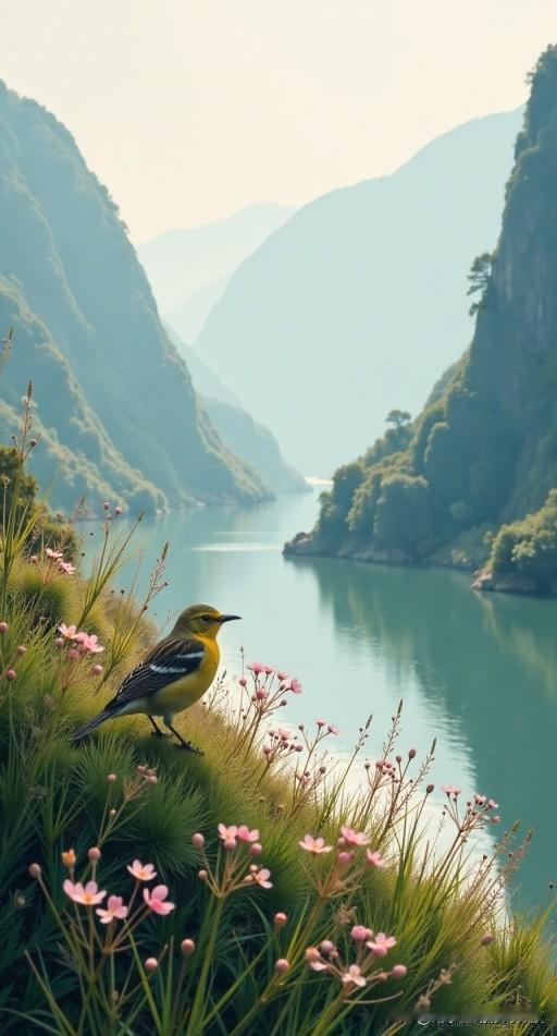 上联：江南草长莺声里
下联：春水碧于天际共
横批：春意盎然