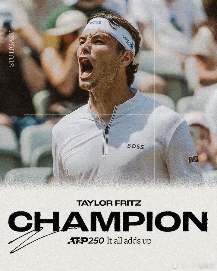 弗里茨斯图加特夺冠 🏆ATP250 斯图加特决赛在两位前十球员之间进行，最终2