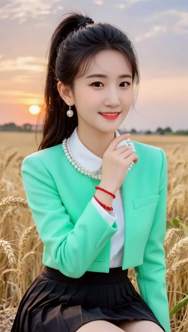 AI麦田落日写真 随变ai随便玩