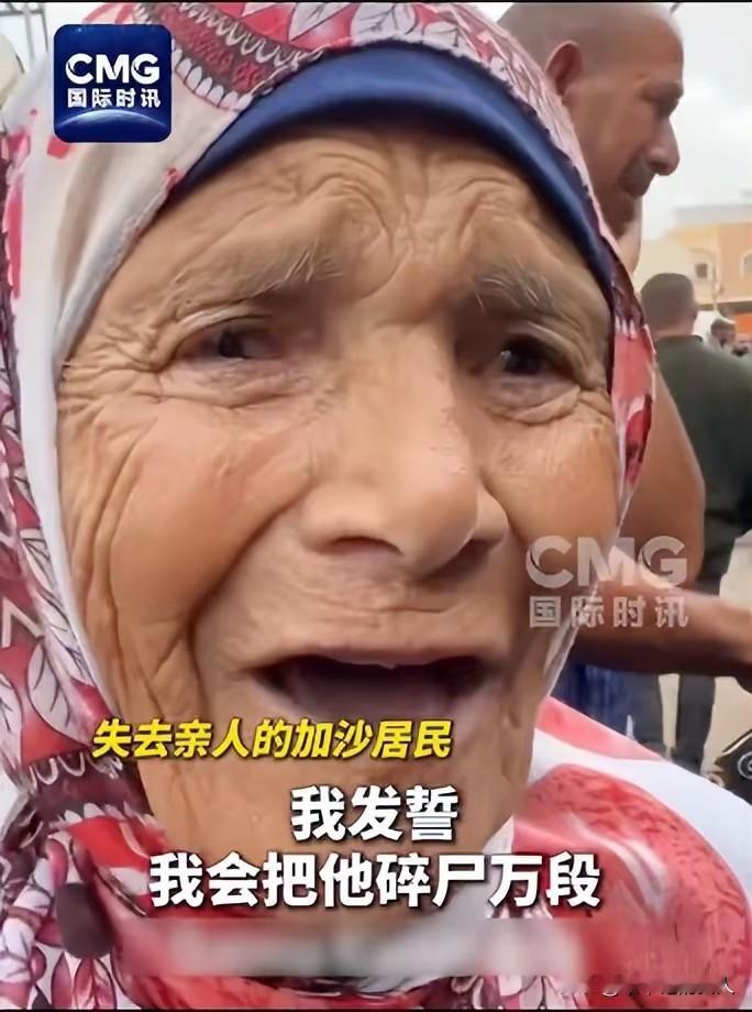 嚯！
这个加沙老人是多么恨内塔尼亚胡阿！要把它碎尸万段。

网友:多诅咒它一下吧