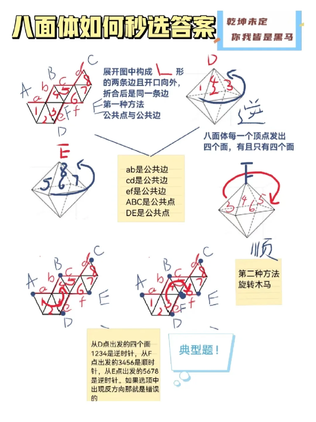 八面体如何秒选答案！
