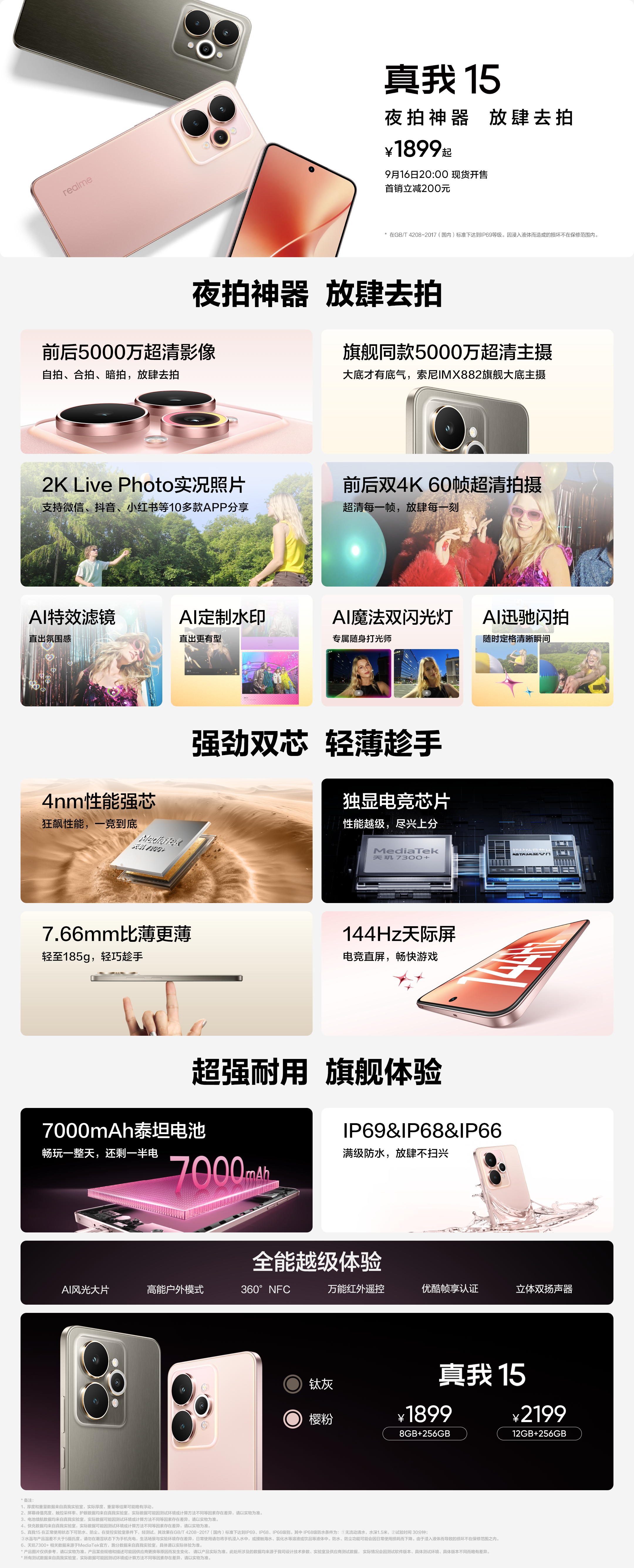 真我15系列三机齐发，硬件配置和价位区分都很明显，真我15 Pro我挺喜欢，手感