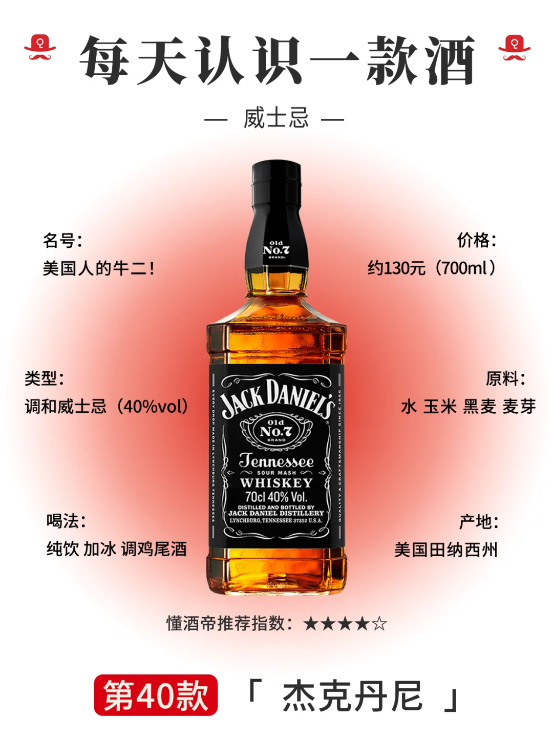 每天认识一款酒〡杰克丹尼：美国的牛二🥃