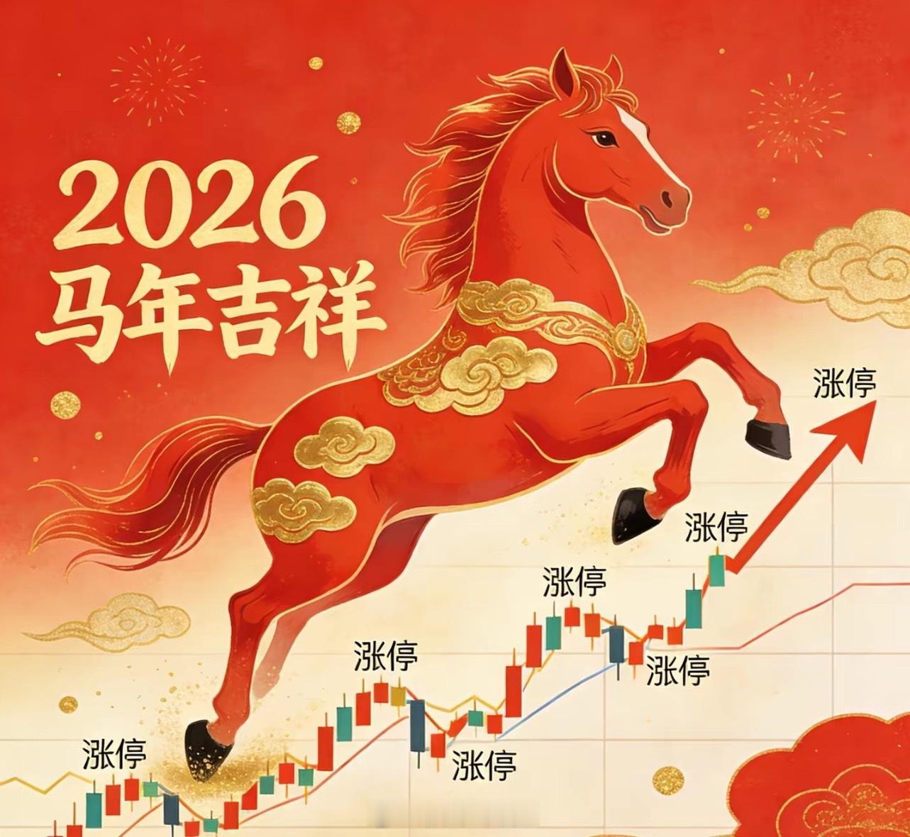 明日初八，开市大发！K线一路向北，收益马不停蹄，满仓红、天天涨，2026一路长红