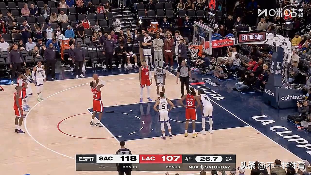 威少三双，小卡伤退，国王队118-109终结快船队四连胜

今天上午十点半，NB