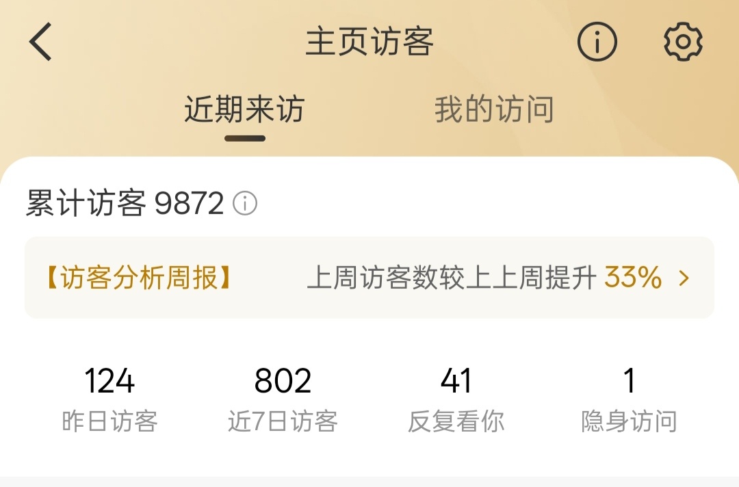 在我的访客巅峰期都没有隐身访问 