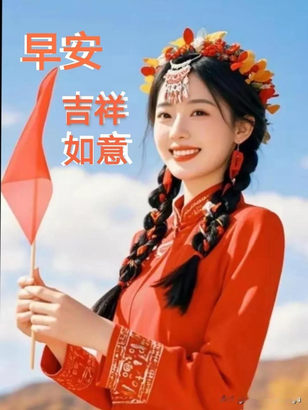 #早安！吉祥如意#
金秋十月国庆节！
普天同庆家团圆！
心情舒畅玩开心！
秋高气