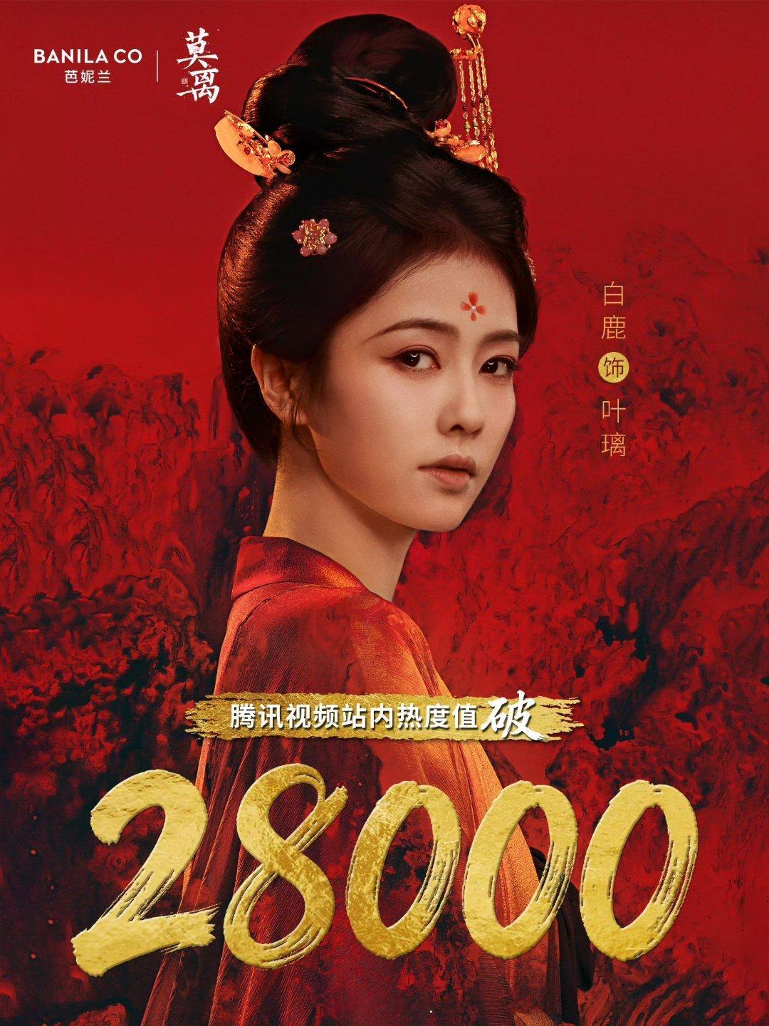 耶！！🔥恭喜白鹿《莫离》热度破28000！剧情越来越精彩了，叶璃竟然有多重人格