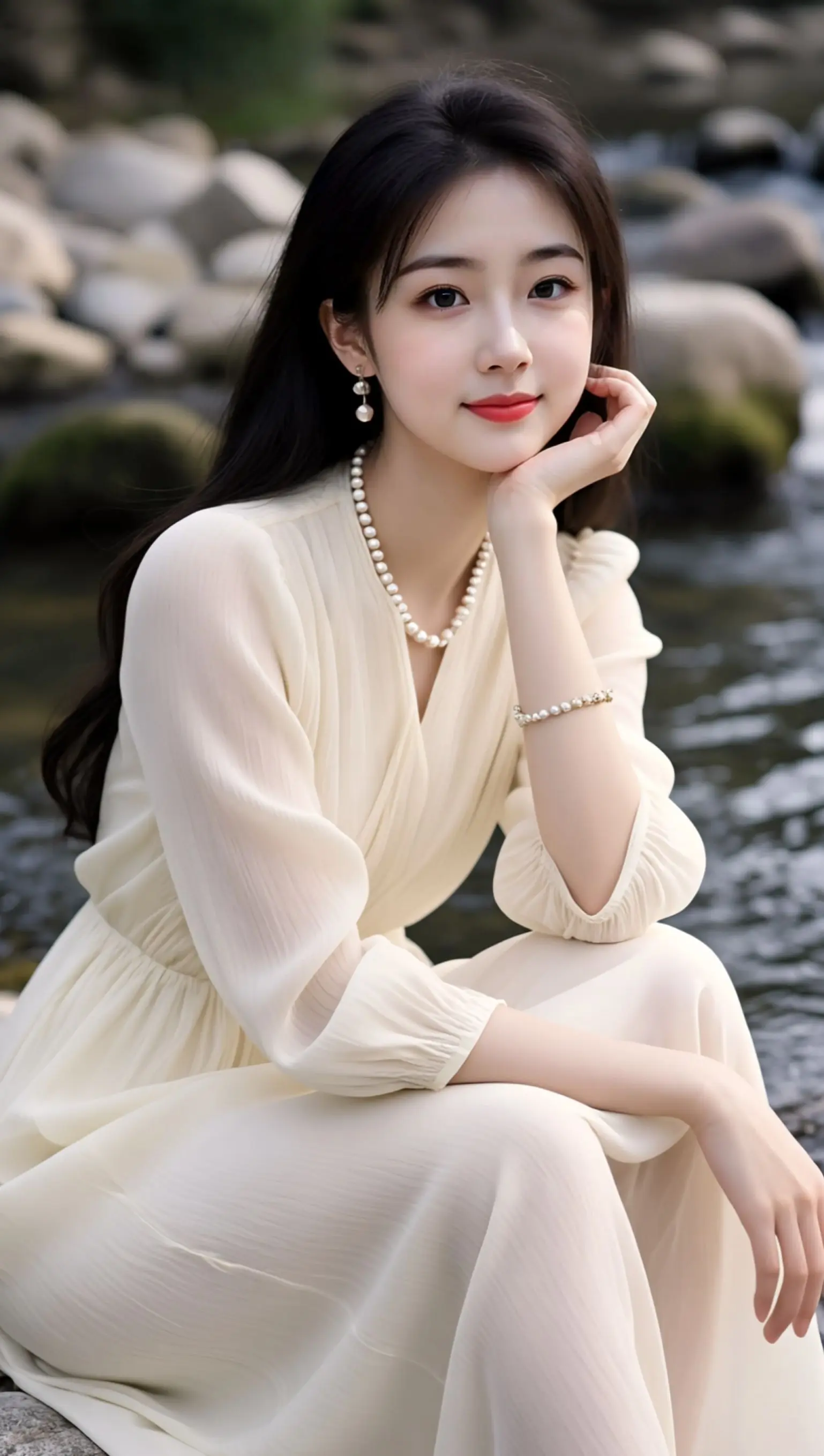 AI湖畔柔纱照 随变ai随便玩