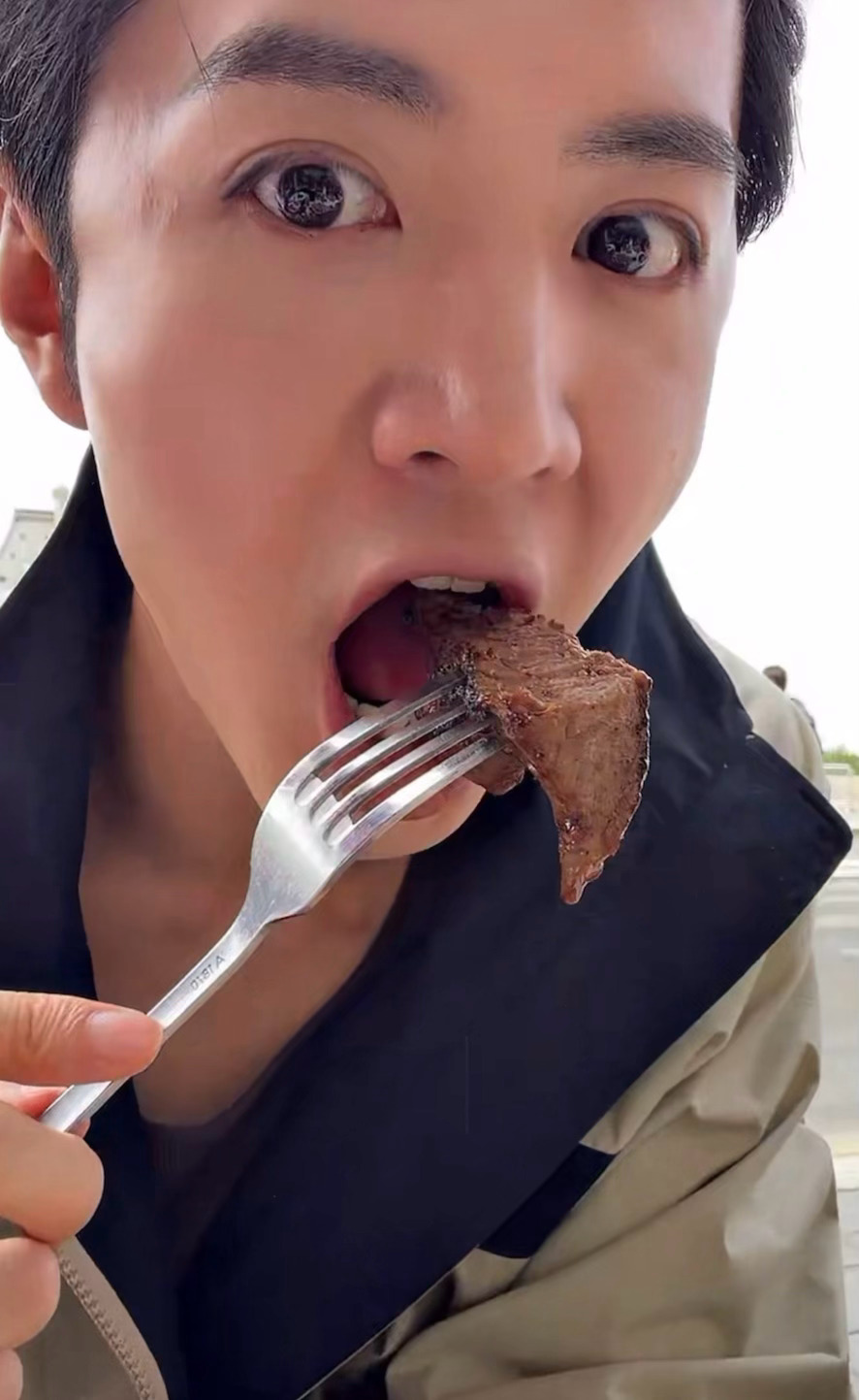 牛排忘记给粉丝先吃了，陈哲远好标准的私密马赛哈哈哈哈哈哈哈哈！陈哲远忘记给粉丝先