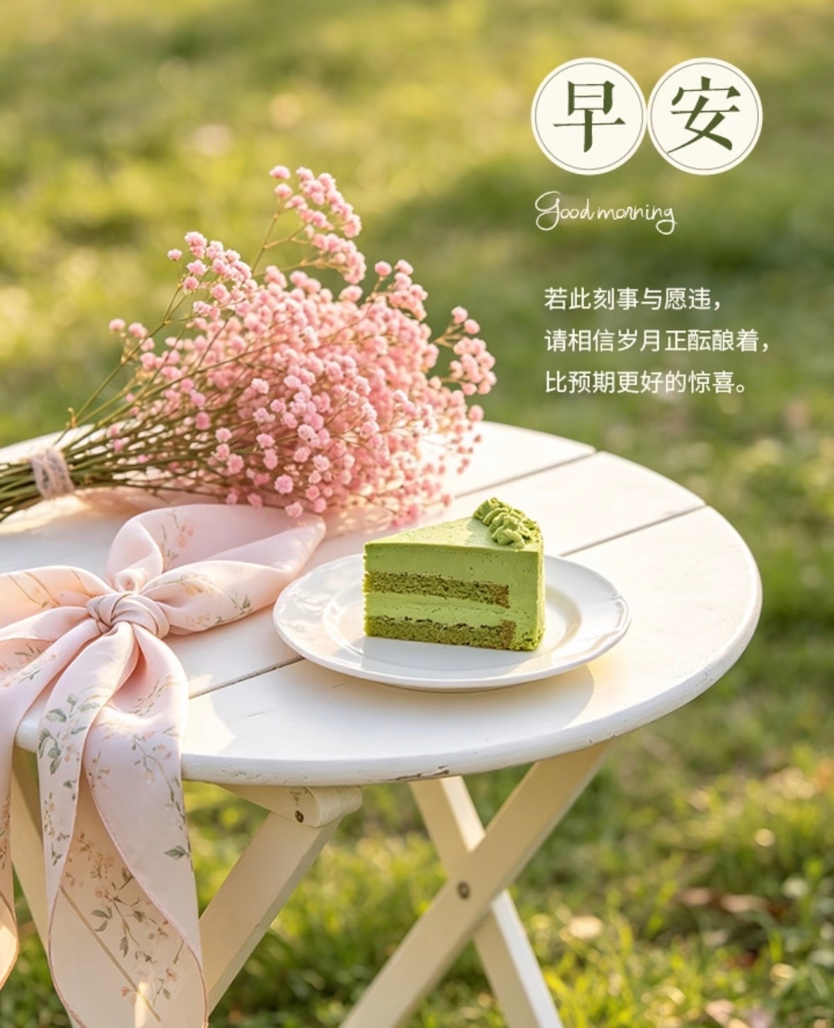 你今天的心情，就是今天的天气。愿你心里有阳光，脚下有方向。早安，美好的一天开始了
