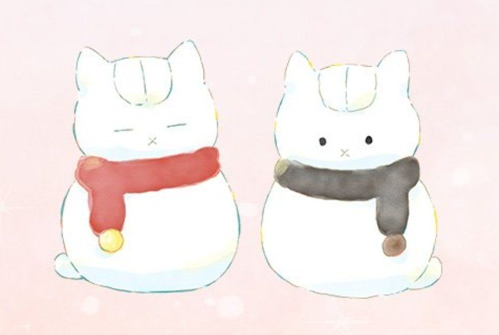 夏目友人帐猫咪老师 这么可爱的猫咪老师和斑大人一定是夏目堆的雪人.[允悲]绘：h