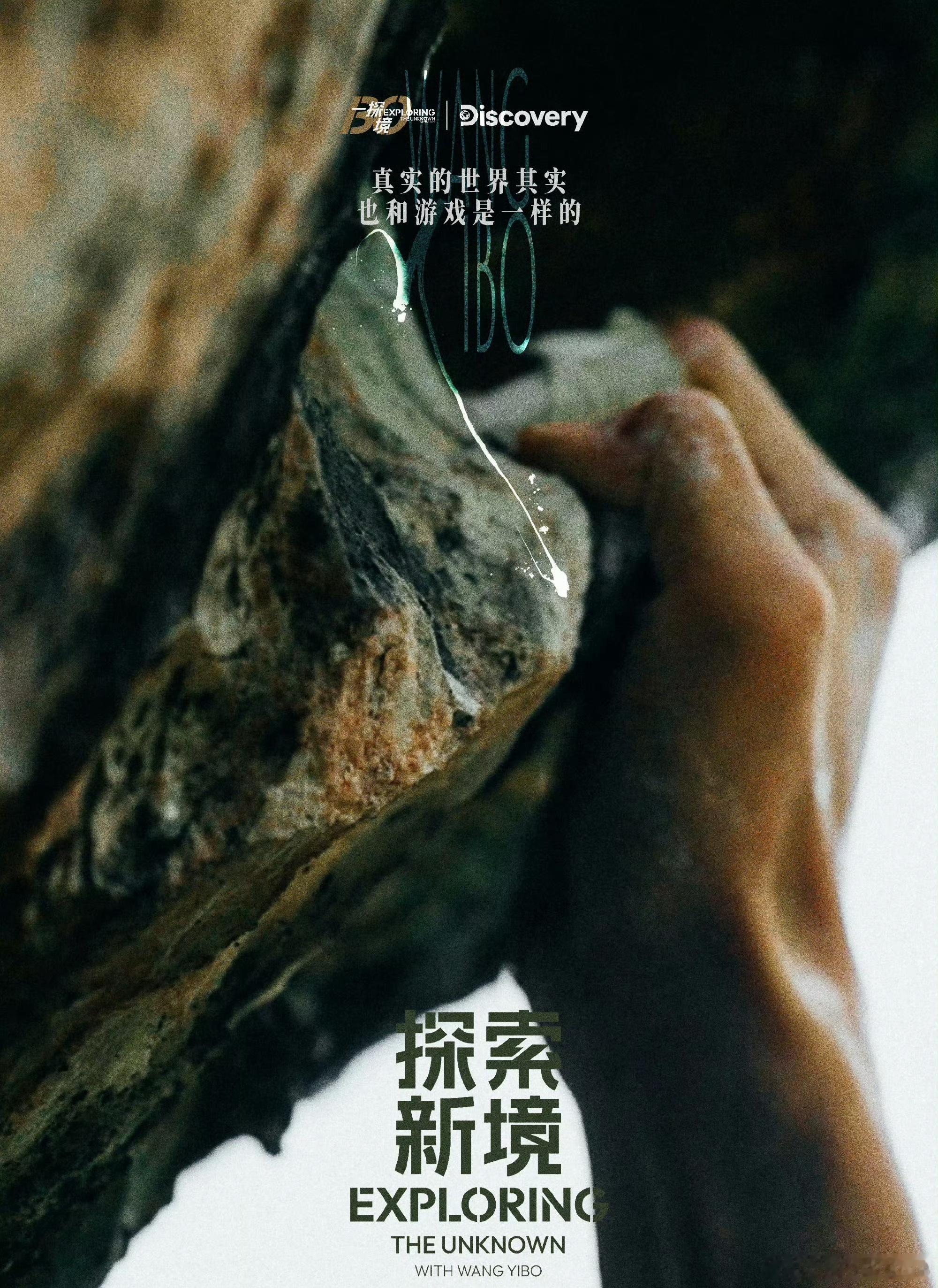 《探索新境2》的这款海报让我想到了王一博攀岩时的一字决，抓、抠、拉、推、蹬、跨、