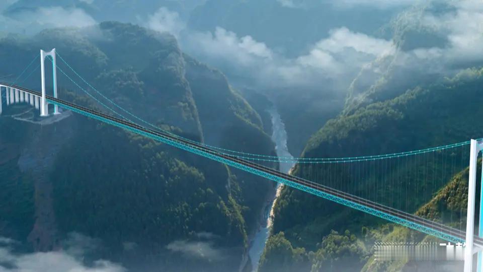 作为世界第一高桥，花江峡谷大桥以625米垂直高度、1420米主跨径，双双登顶全球