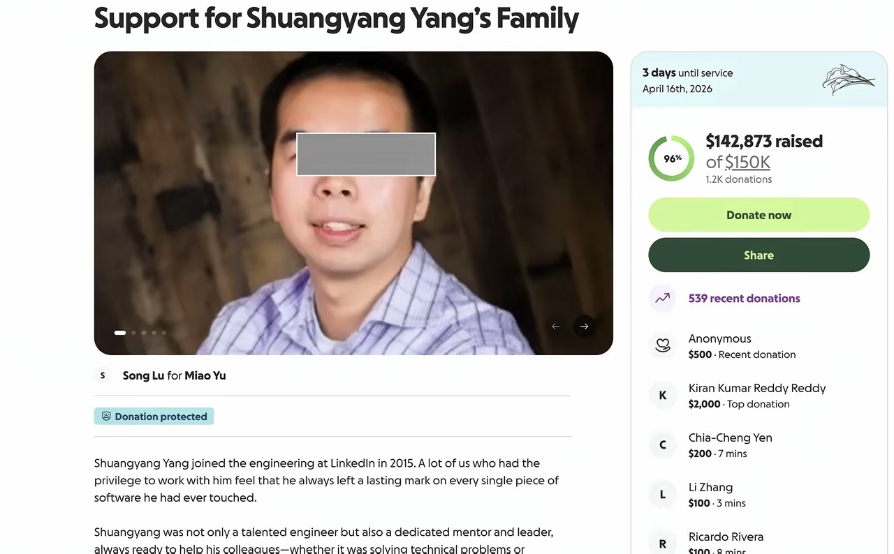 前几天硅谷华人工程师Shuangyang Yang因为工作压力太大自杀，留下了他