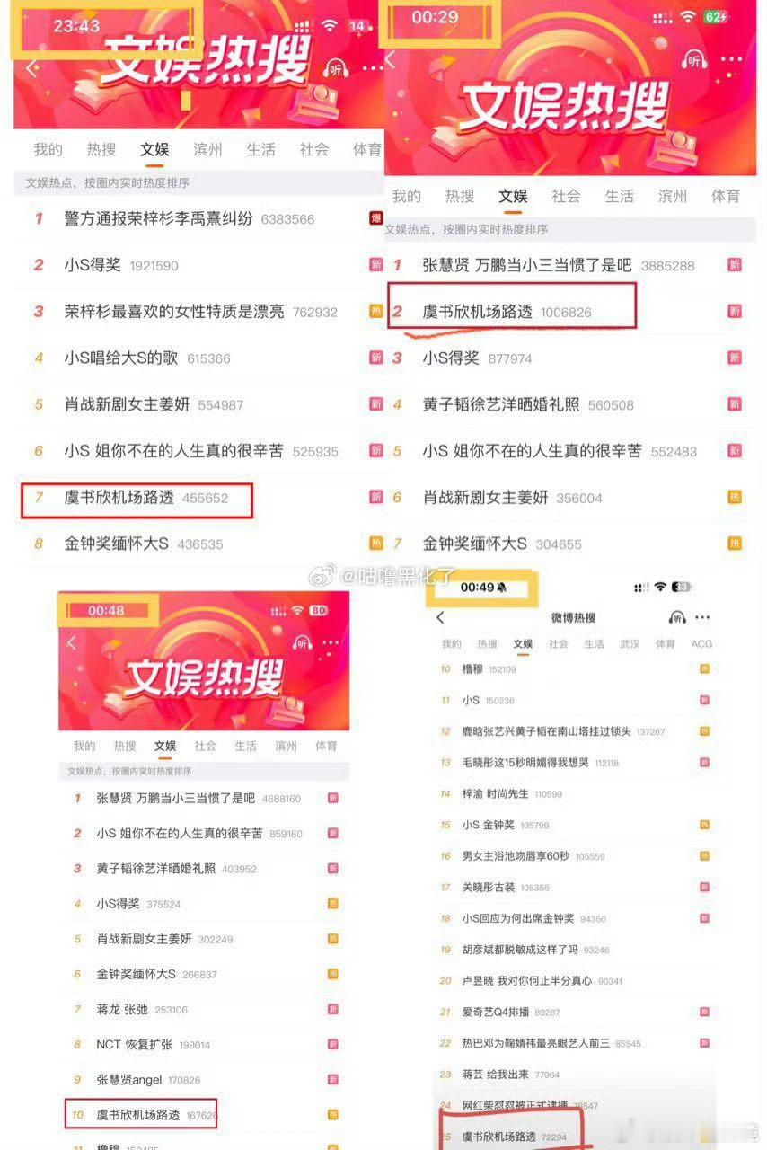 大家看一下发现了一个问题某鱼🐟出现热搜消失术了？🌚🌚🌚虞书欣娱乐评论大赏