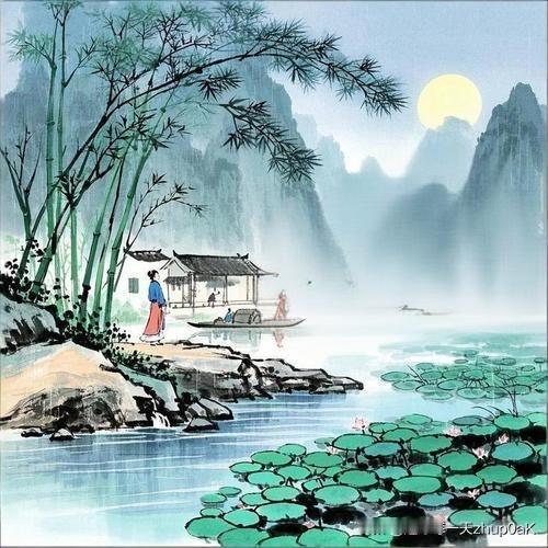 《咏归·其二》
——元·吴当
荷花香里白鸥飞，
绿树浓阴拂石矶。
一枕清风长夏簟