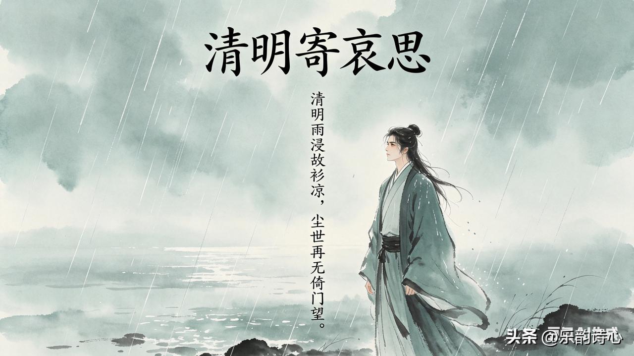 《清明寄哀思》乐韵诗心原创诗词:
清明雨浸故衫凉，
尘世再无倚门望。
絮语曾嫌添