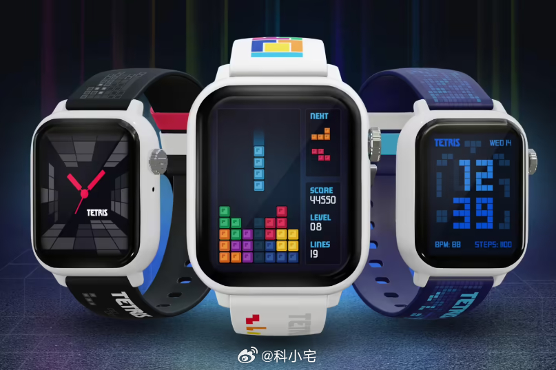 《俄罗斯方块》主题“非智能”手表发布，有没有感觉外观酷似 Apple Watch
