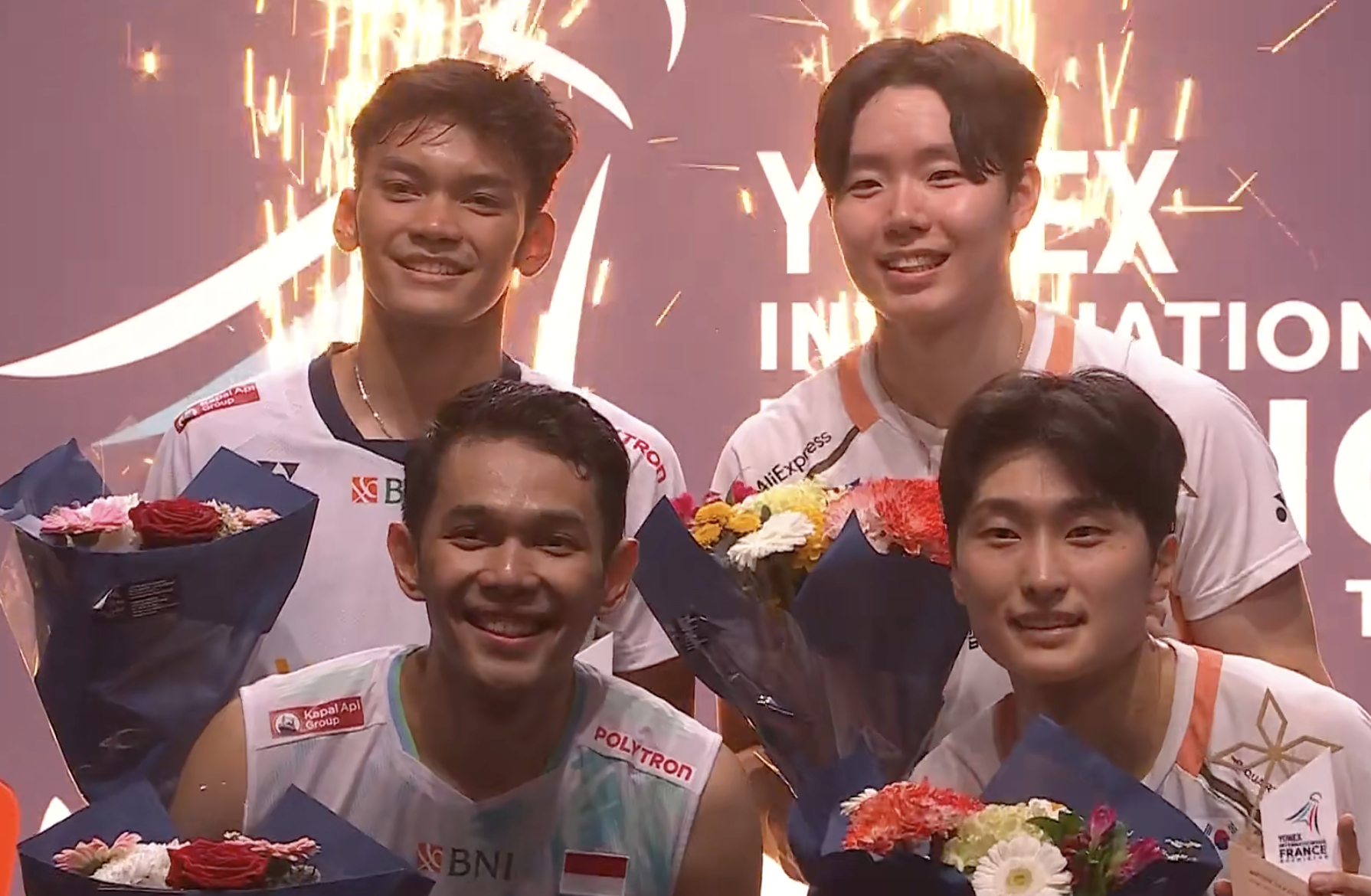 🏆男双冠军：徐承宰/金元昊🇰🇷🥈男双亚军：阿尔菲安/菲克里🇮🇩恭喜四