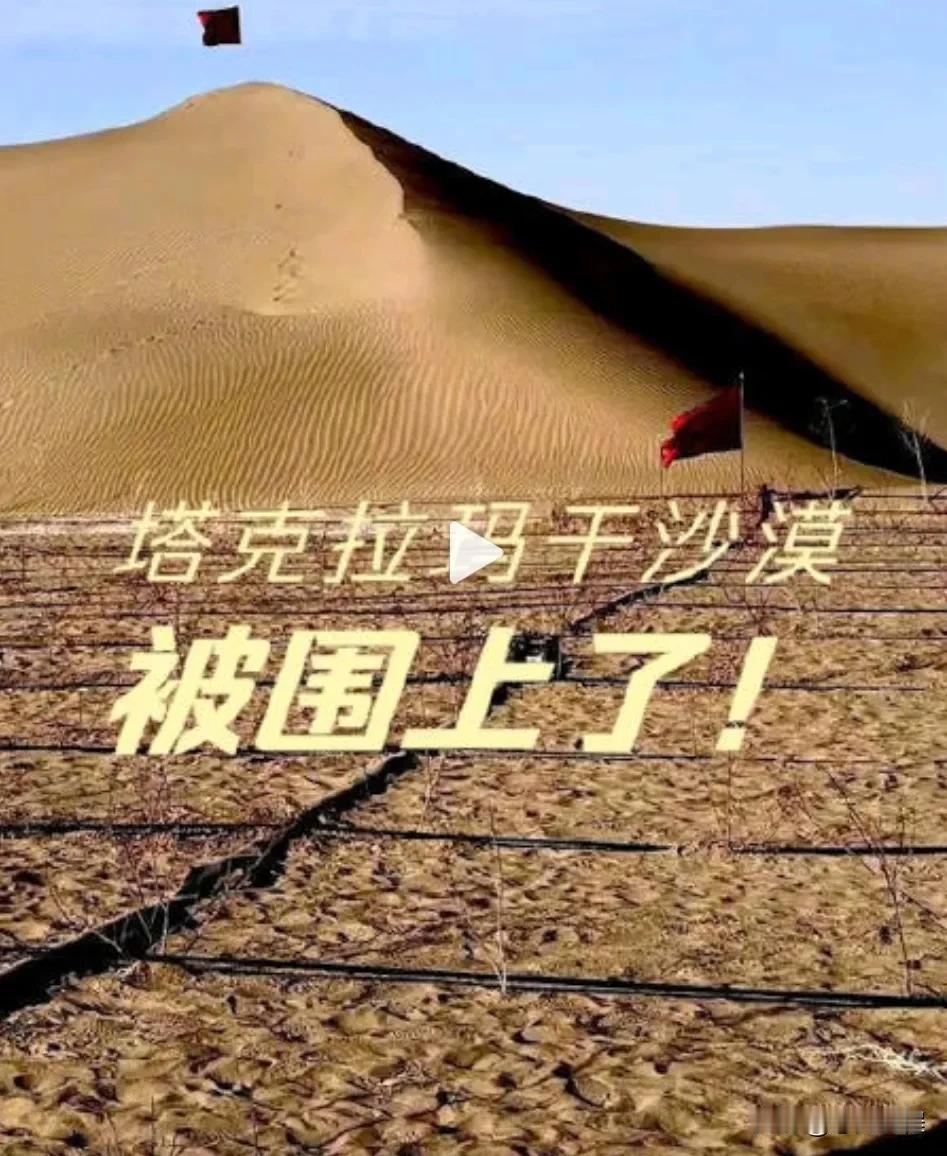 中国最大沙漠，世界第二大流动沙漠，塔克拉玛干大沙漠，流动性的不容易治理，能遏制住
