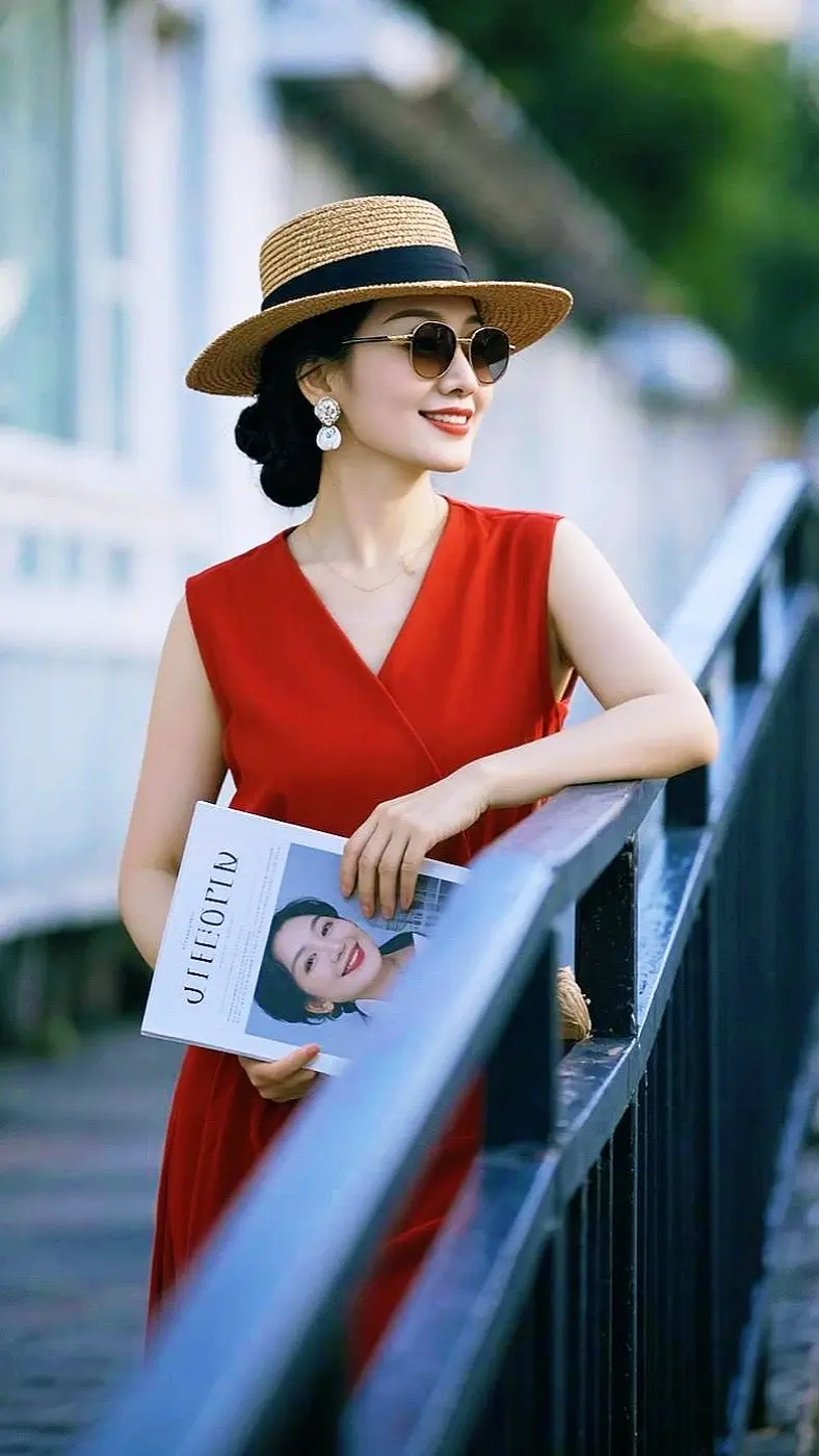 AI红裙街景照 ai创作 广告分成玩法达人伙伴计划