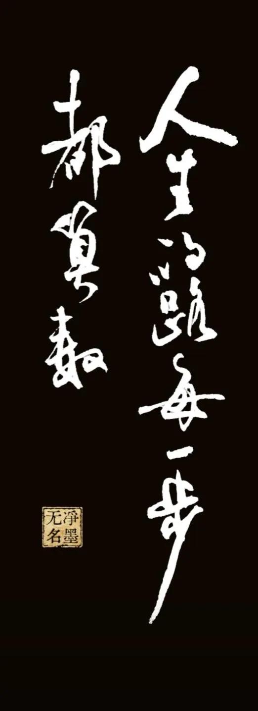 人生的路每一步都算数
释义：过往所有经历，无论得失，皆有意义，一切付出不会白费。