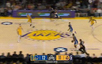 东契奇制造进攻犯规，以身作则勇士vs湖人 ​​​