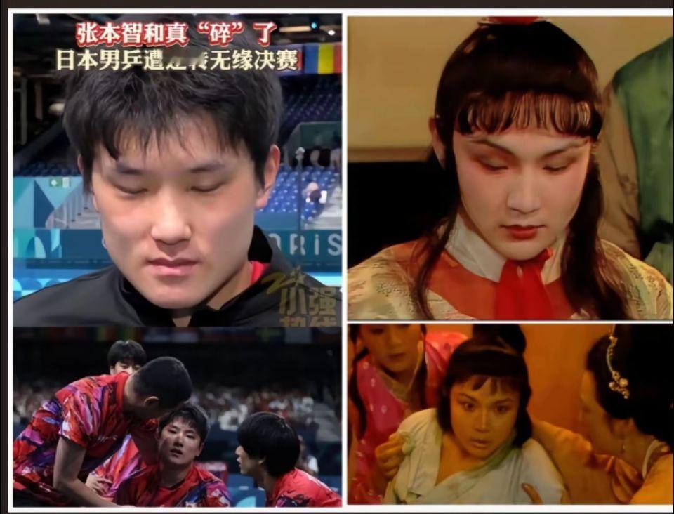 张本智和别打乒乓球了，演红楼梦吧，跟欧阳奋强长得一模一样。