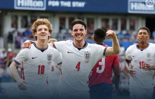 2026美加墨世界杯 两连胜！英格兰3-0哥斯达黎加 戈登传射赖斯破门沃特金斯建