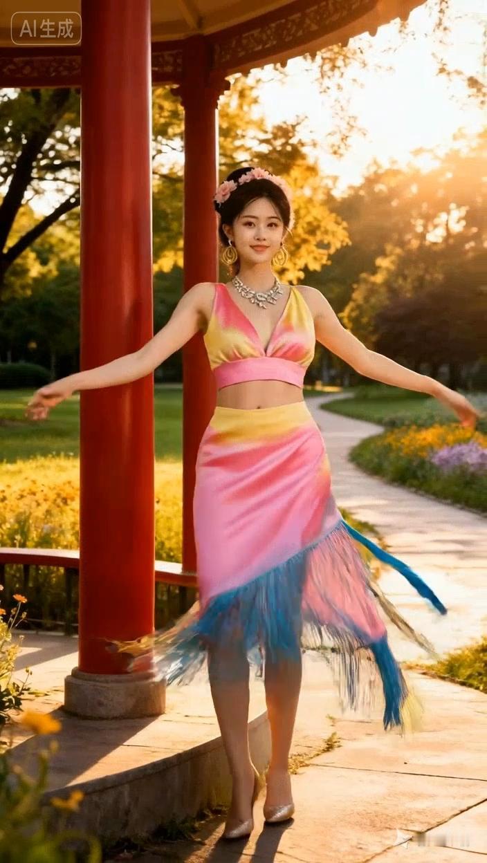 七绝●万紫千红   

公园早上气新鲜，
绚丽阳光嫩草妍。
色彩缤纷纷踏至，
欢